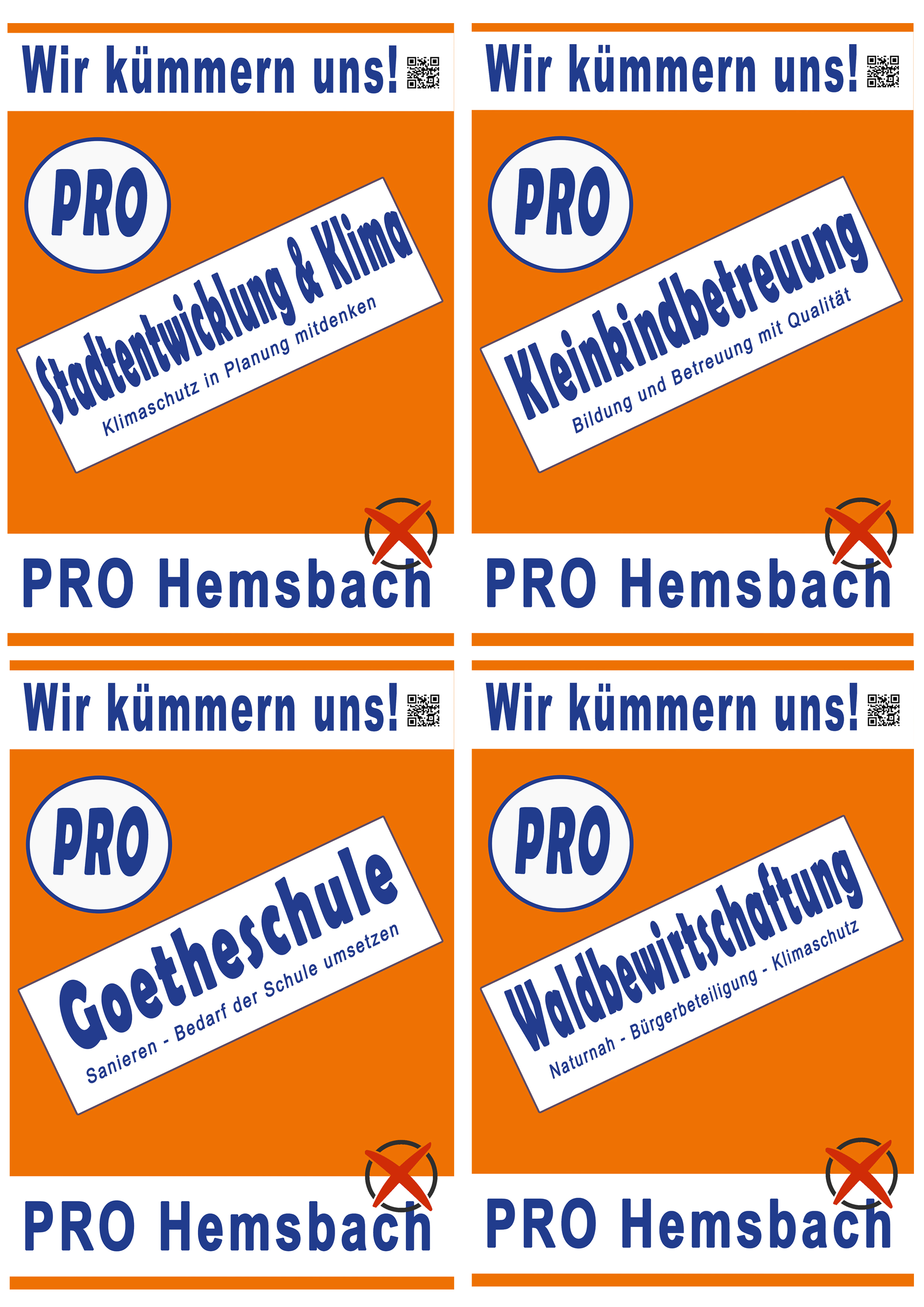 Unsere Themenplakate zur Kommunalwahl 2024